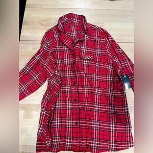 Women’s 1X flannel pajama top. NWT